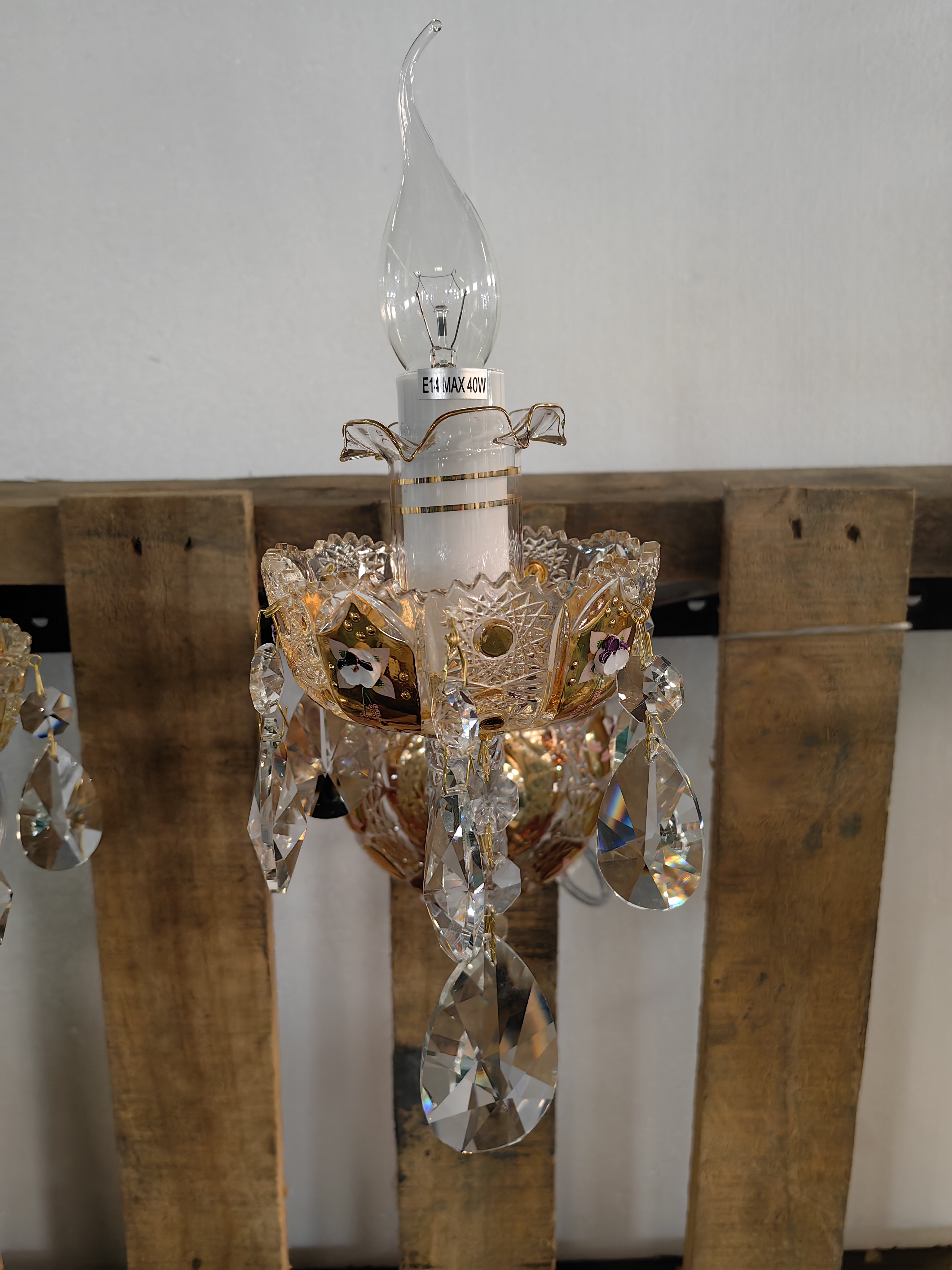 Необычный элегантный дизайн Crystal Glass Metal Hotel Villa Wall Light (MD9859-1)