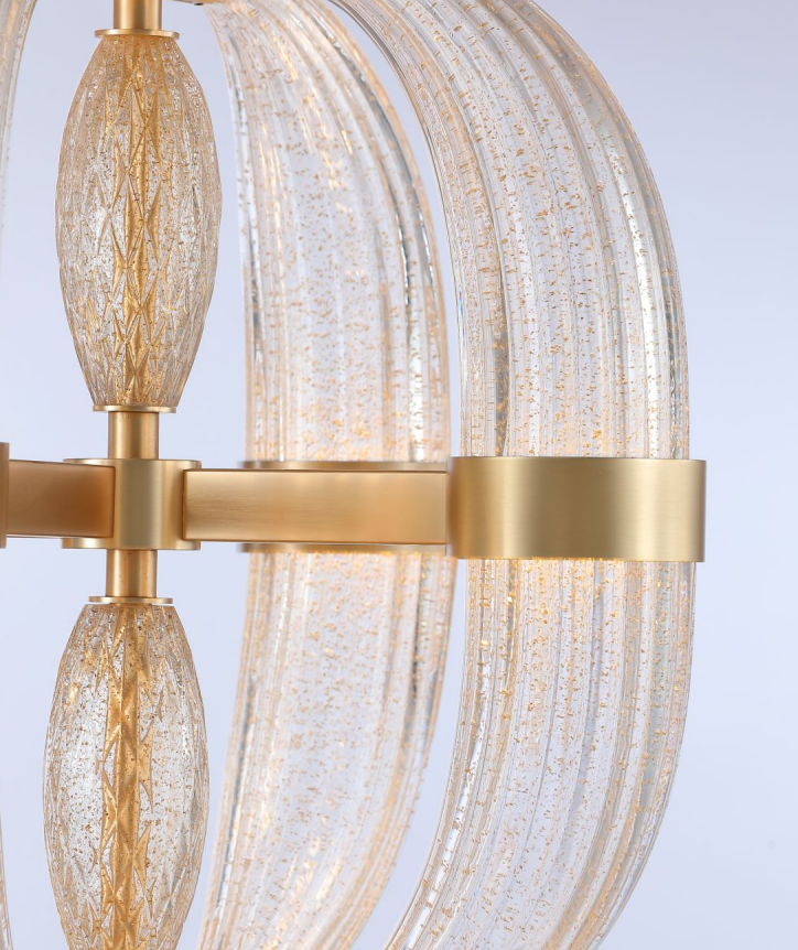 Напольный светильник в стиле дизайнерского стекла с золотым порошком в помещении (MD10809-4-430)