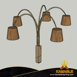 Выполненный на заказ дизайн из нежного дерева, утюг, напольный светильник для ресторана (KYA-06F)