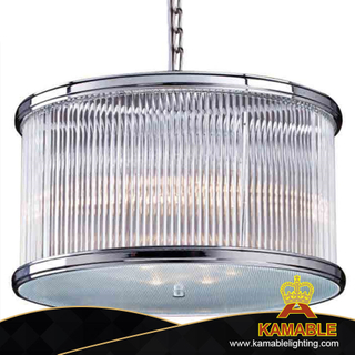 Европейский современный стеклянный хромированный железный подвесной светильник на вилле (KG0604-D50)