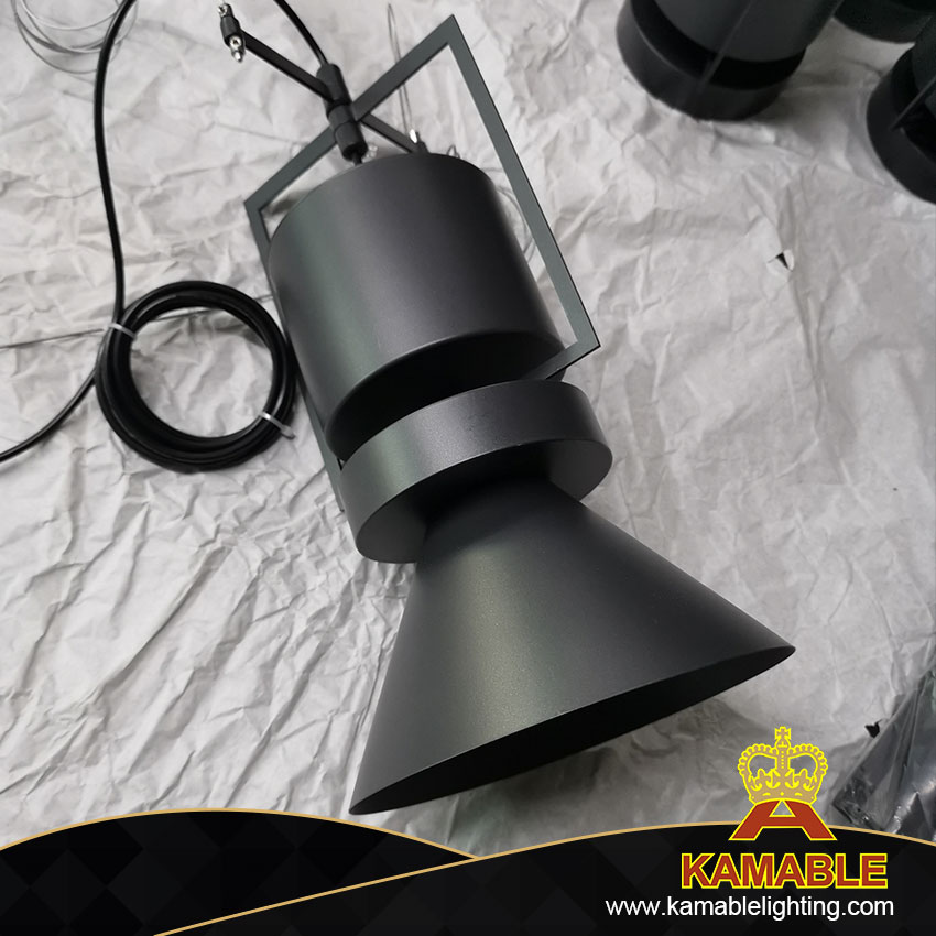 Алюминиевый внутренний темно-серый декоративный промышленный подвесной светильник в ресторане (KIH-45P) 