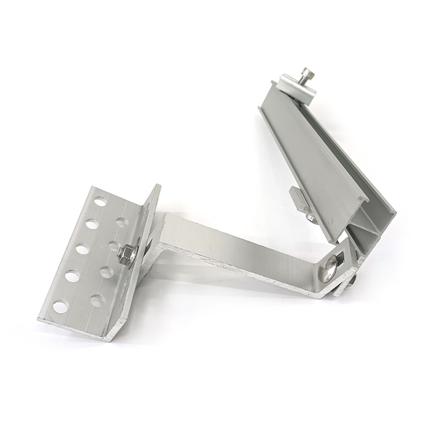 Gancho de techo ajustable de aluminio para panel solar y soporte solar de riel para sistema de montaje de techo de tejas