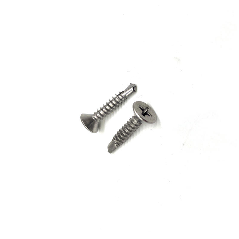  Tornillo autoperforante Philip de cabeza avellanada DIN7504P de cabeza plana SS304 M8 45mm