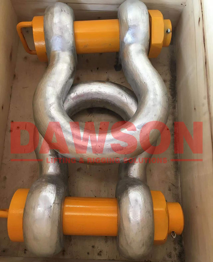 Grillete WLL grande con secci&oacute;n transversal circular, grillete de cuerpo redondo tipo perno de alta resistencia de acero de aleaci&oacute;n - Dawson Group Ltd. - F&aacute;brica de China