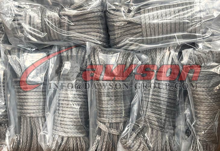 Cuerda de cabrestante sint&eacute;tica HMPE, cuerda trenzada de UHMWPE de 12 hilos - Dawson Group Ltd. - Fabricante de China