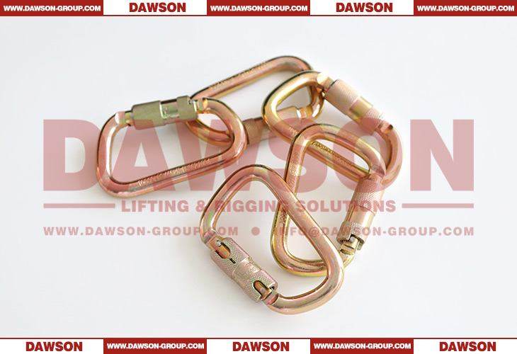 DSJ-1071 10000lbs 45kN حلقة تسلق فولاذية للرياضة الخارجية للتسلق، حلقة تسلق أمان ذاتية القفل على شكل حرف D - Dawson Group Ltd. - الصين المورد
