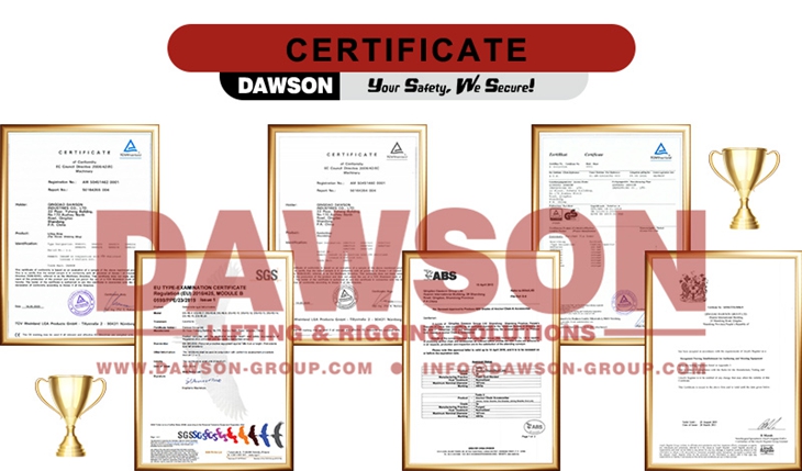 Certificado DAWSON - Dawson Group Ltd. - Fabricante, proveedor y f&aacute;brica de China