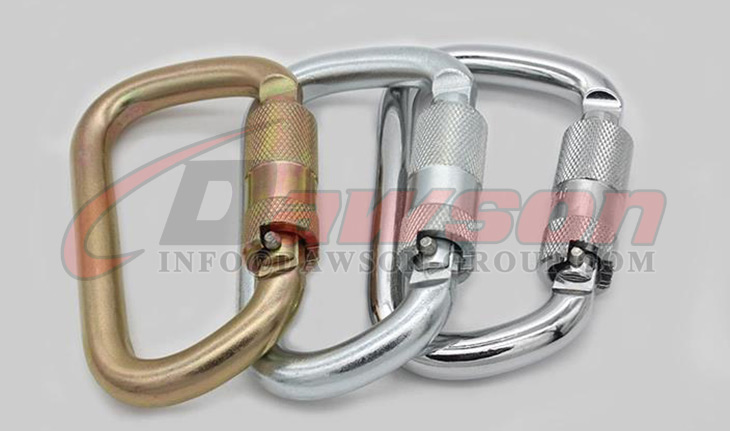 DSJ-1075 45KN Высококачественный высокопрочный самоблокирующийся карабин Classic D, карабины с двойной блокировкой - Dawson Group Ltd. - Китайский производитель, поставщик