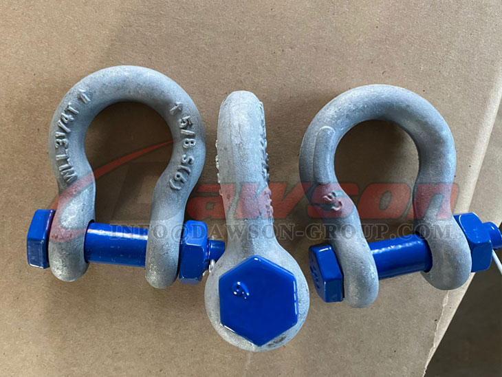 S6 Special Bow Shackle with Long Body, Grade 60 Bolt Type Anchor