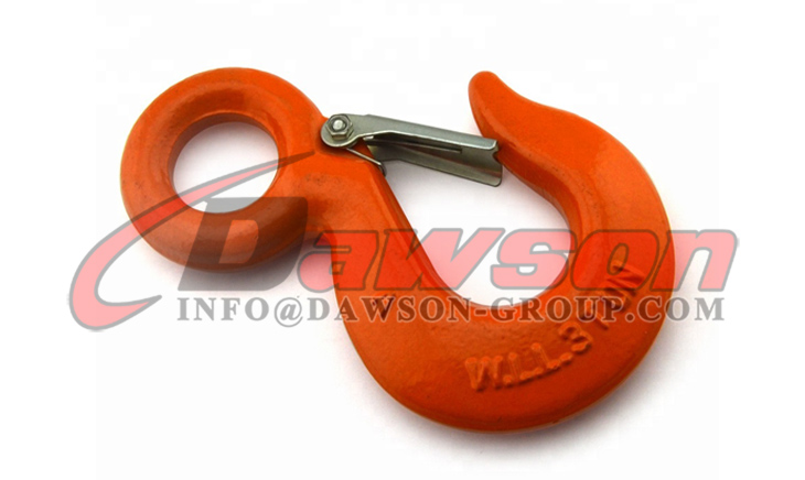 ラッチ付き鍛造合金鋼アイホイストフック、炭素鋼アイホイストフック - Dawson Group Ltd. - 中国工場、メーカー、サプライヤー