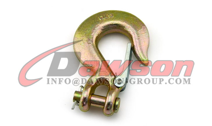 Gancho deslizante de horquilla forjado con pestillo para amarre, gancho deslizante de horquilla forjado G70