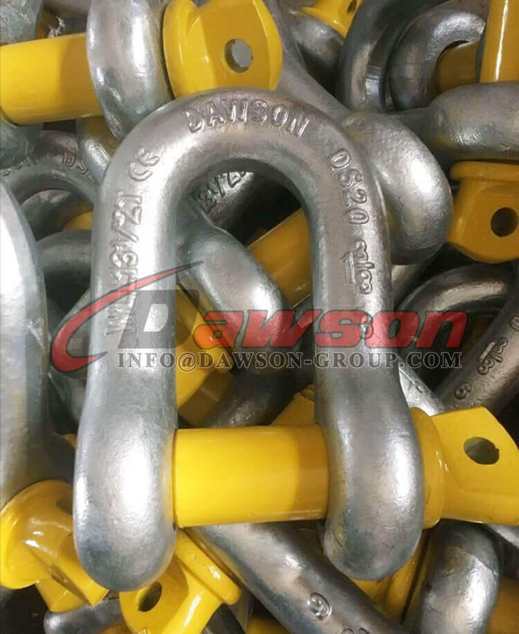 Manilha de corrente tipo EUA galvanizada por imers&atilde;o a quente com pino de parafuso - Dawson Group Ltd. - F&aacute;brica na China, fornecedor