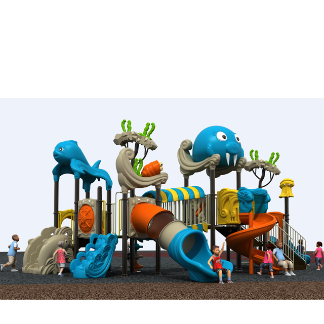 2022 Новый дизайн Большая открытая детская площадка серии Ocean Детская игровая площадка с различными горками HKDLS-ZZ0701
