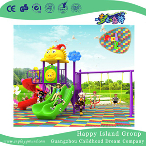 Unique Cartoon Kids Plastic Slide And Swing Combination Set (BBE-A52)