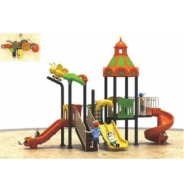 幼儿园户外小型塑料滑梯城堡游乐场(ML-2006401)