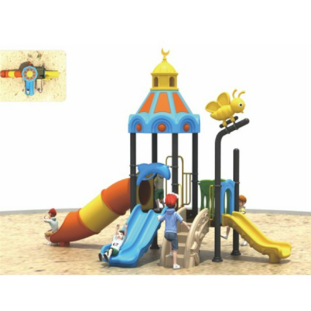 Kindergarten-kleiner Plastikdia-Schloss-Spielplatz im Freien (ML-2006401)