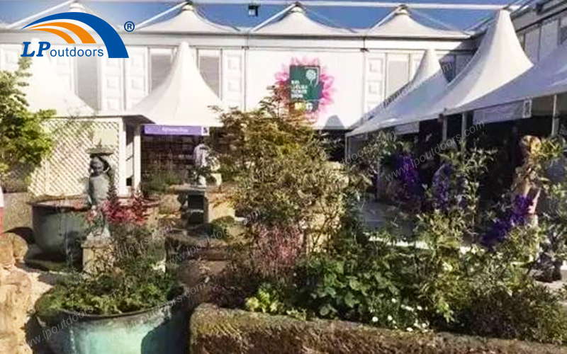 巨型铝结构户外花卉展览活动帐篷提供绝佳视觉盛宴