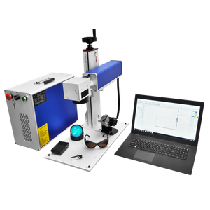 Plástico portátil de la máquina de marcado láser de fibra de 20W