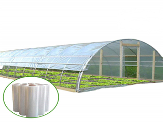 Película plástica de tela reforzada con cubierta de invernadero tratada con UV de 150 micrones / 200 micrones