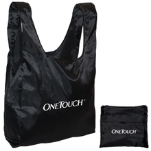 2017 fashion foldable grocery bag polyester tote shopping bag with snap button (TP-FB203)