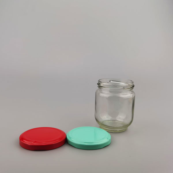 200ml Roud Shape with Metal Cap for Food Storage Glass Jar