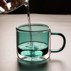 Tea Color Double-Layer High Borosilicate Glass Drinking Cup