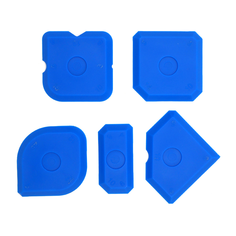 blue 5piece silicone sealant profiler putty knife caulking scraper
