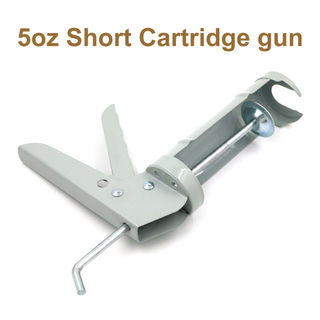Gray Metal 5oz Manual Short Cartridge Epoxy Caulking Gun