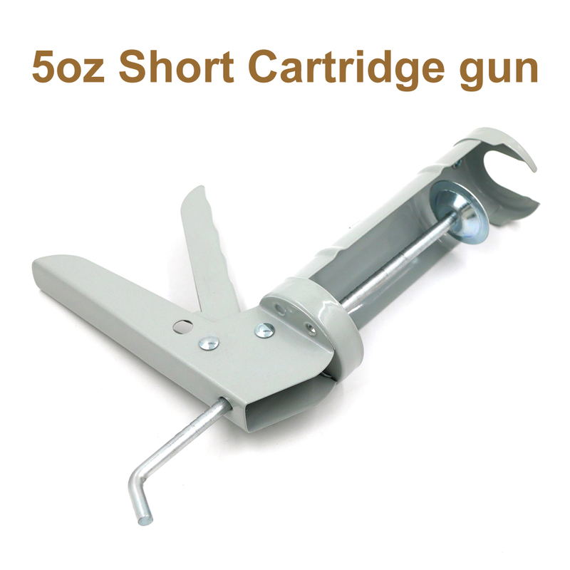 Gray Metal 5oz Manual Short Cartridge Epoxy Caulking Gun