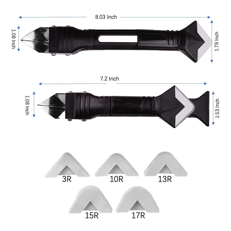 3 in 1 Silicone Caulking Tool Grout Sealant Angle Silicone Scraper Caulk Remover