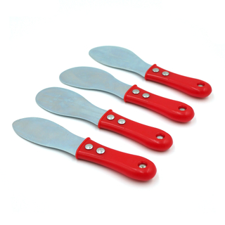 Red Metal Caulking Grouting Tool Finishing Cleaning 4pcs Set Sealant Scraper Kit for Exterior/ Curtain Wall