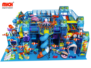 Mavi okyanus temalı çocuklar yumuşak playhouse