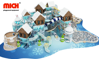 Тема льда и снежного замка Новый дизайн крытый игровой площадку для продажи