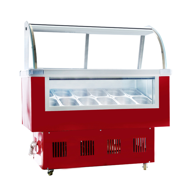 Gelato Ice cream display freezer/ ice popsicle refrigerator display fridge supermarket commercial chest showcase