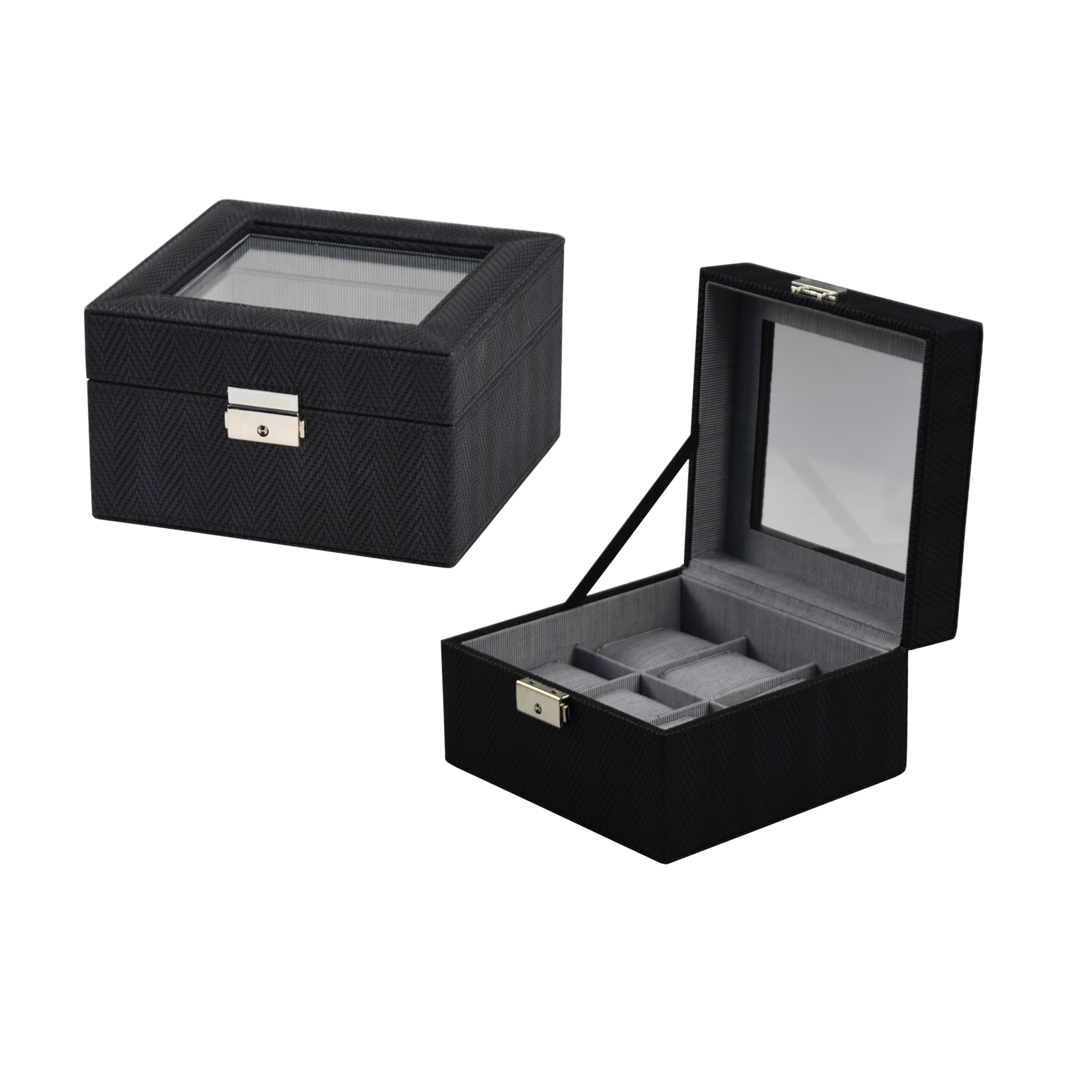 Customized White PU Leather Gift Box Watch with Pillow 