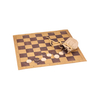 Custom Chess Board Game Roll-up Leather Suede Backgammon Set