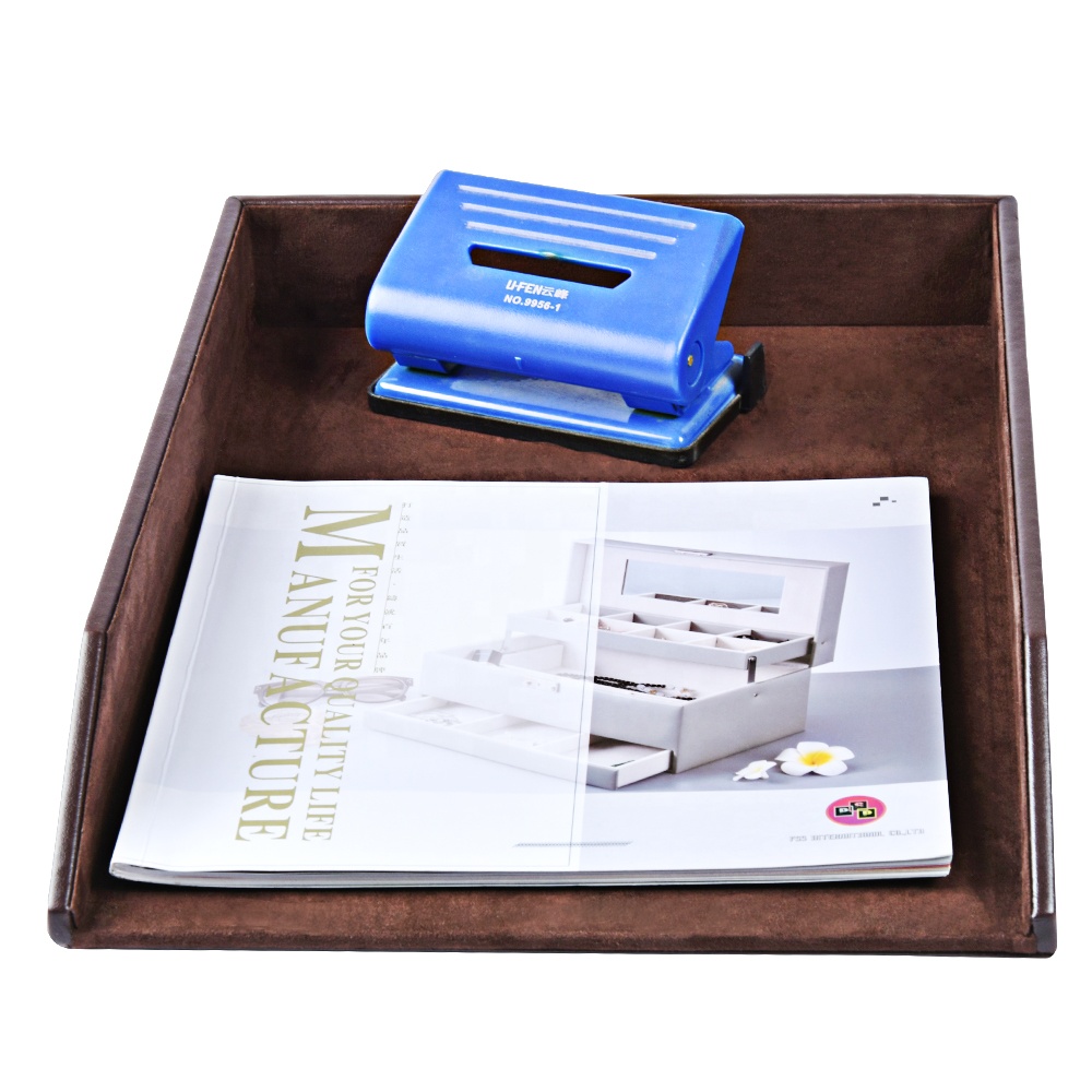 High Quality Exquisite Custom Logo Desk Organizer Set with Pen Holder Briefcase Pen Holder with Custom Logo
