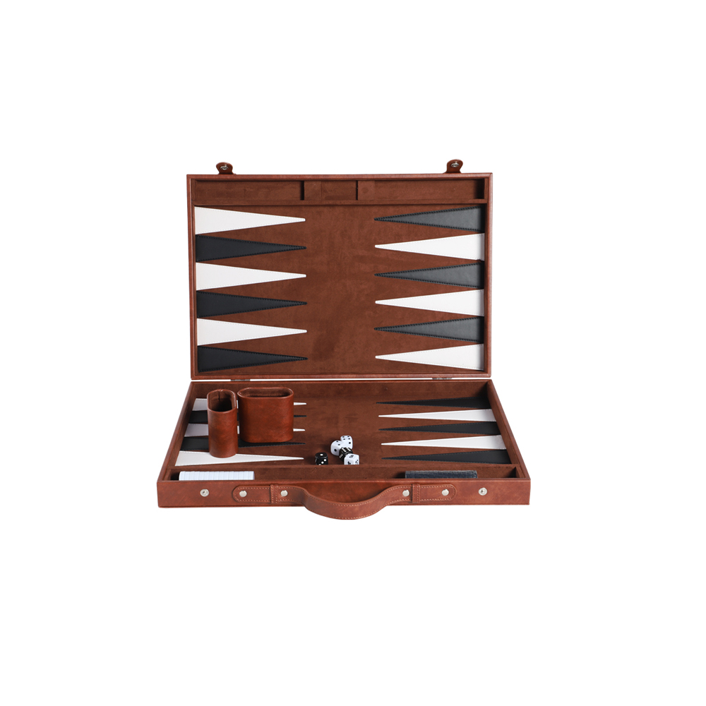 Backgammon Set Backgammon Board Game Sets Handheld Backgammon Sets for Adults And Kids Faux Leather Case