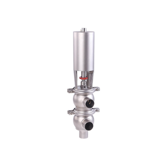 Пищевой пневматический отводной седельный клапан типа LL с классом SS304