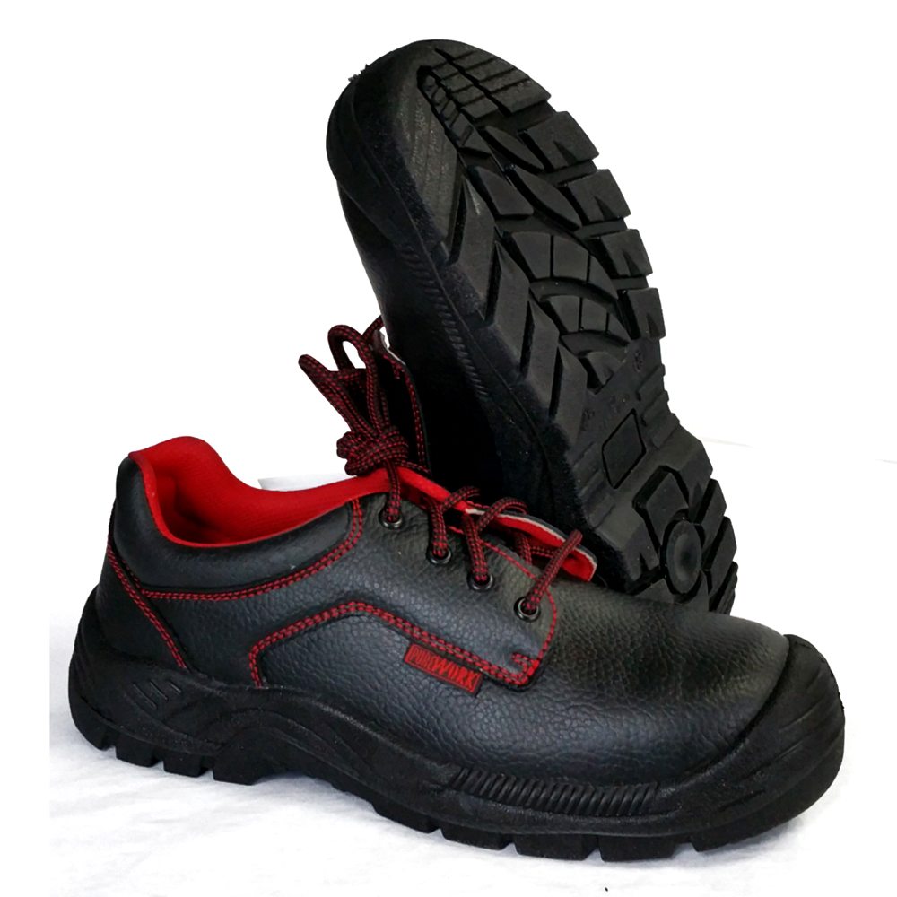 Light non slip pu injection sole low cut steel toe genuine leather man working china price forklift safety shoes trabajo zapato