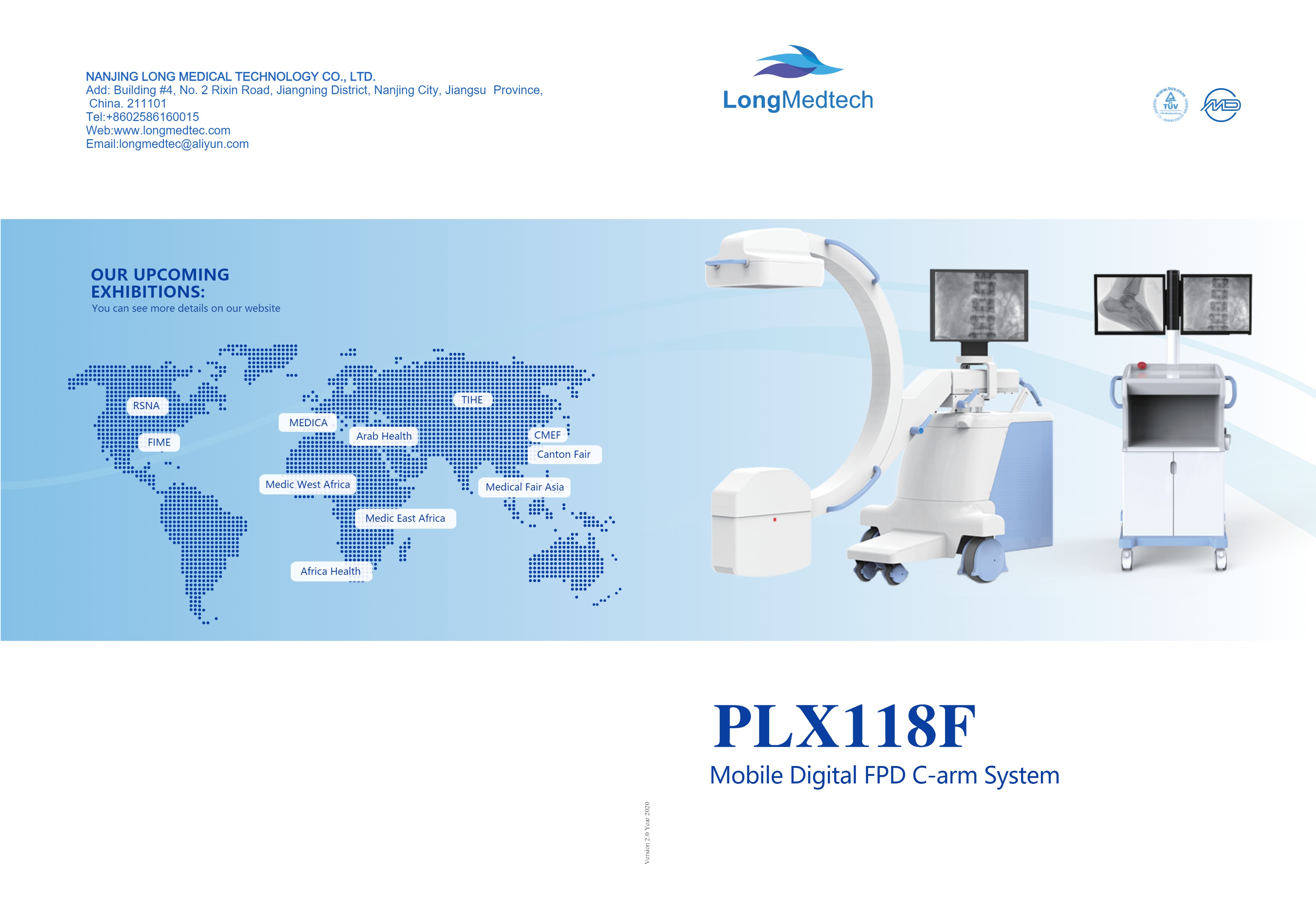 PLX118F Мобильная цифровая система C-дуги FPD-1
