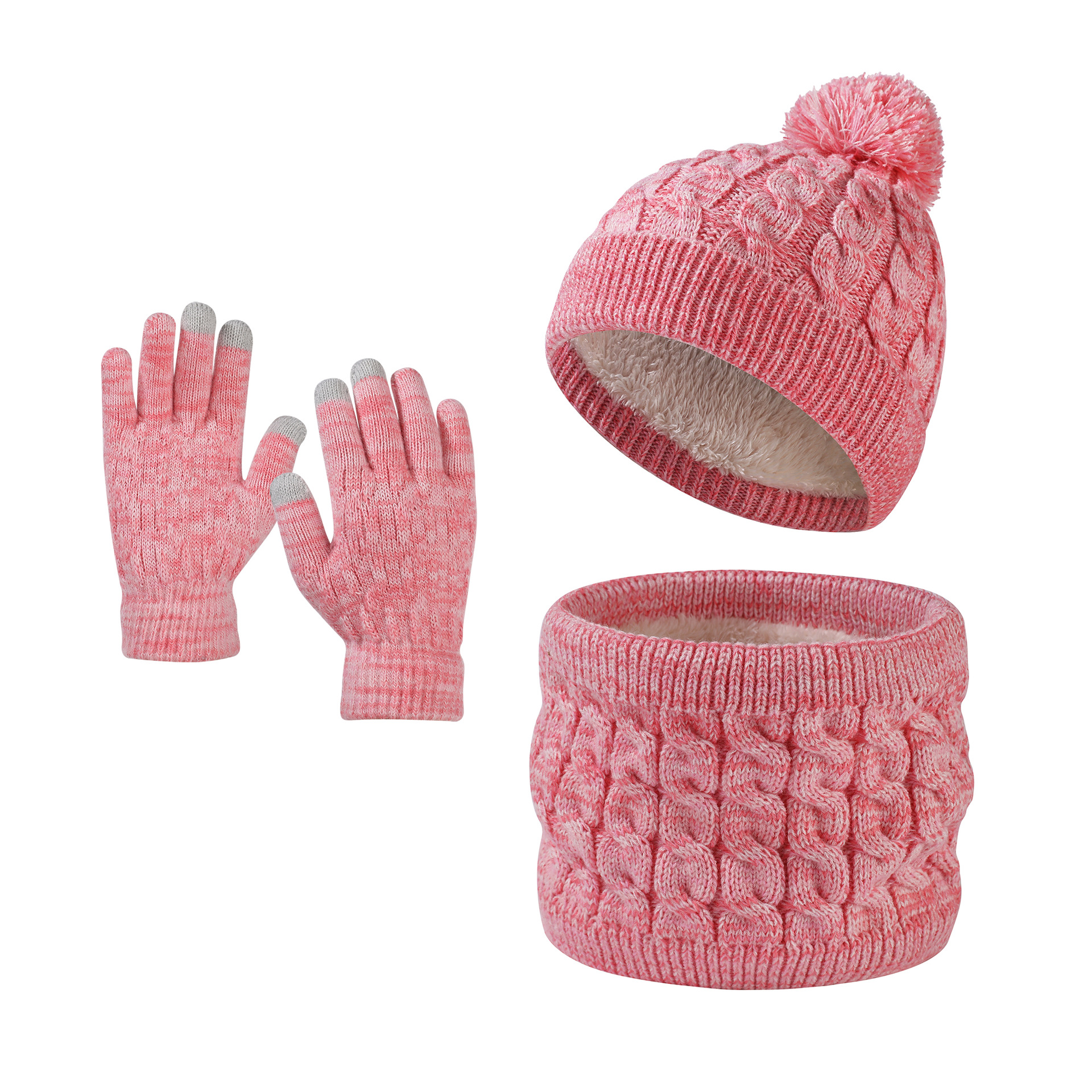Unisex Knit Beanie &Scarf&Gloves