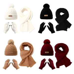 Wool Knit Three Piece Set