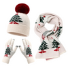 White Christmas Tree Knit Three Piece Set