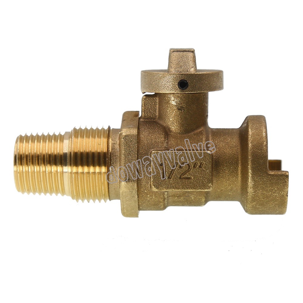Fournisseur de la Chine Valve Lockbale en laiton 1/2 pouce avec filetage m&acirc;le