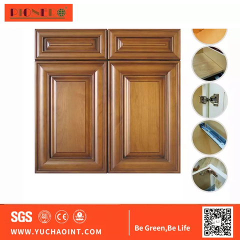 Particle Board MDF Door Wooden Modern Kitchen Cabinet Features Customization Cabinet