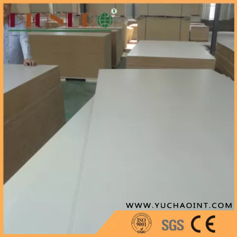 Grooved White Laminated Melamine Deorative MDF Board slotted board