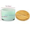 Wholesale Big Mouth Mint Green Unique Candle Jars with Bamboo Lid 