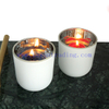 Inner Mercury Silver Jar Christmas Heat Resistant Matte Luxury Glass Candle Jar With Lid