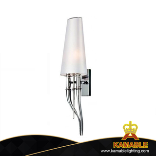 Декоративный хромированный белый настенный светильник в европейском стиле (KACH-02)